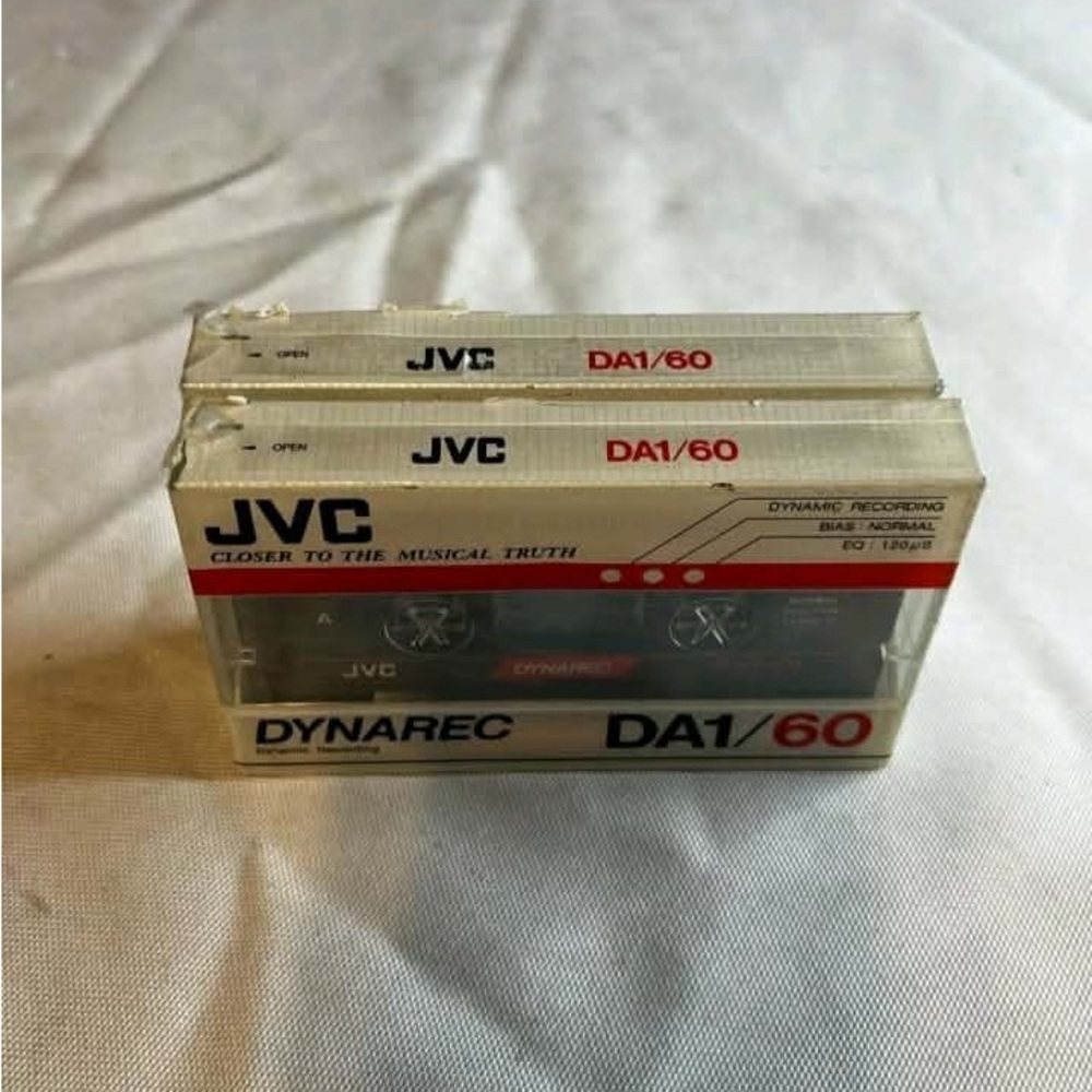 JVC DA1 60 Blank Audio Cassette Tape (Sealed) NEW Lot Of 2